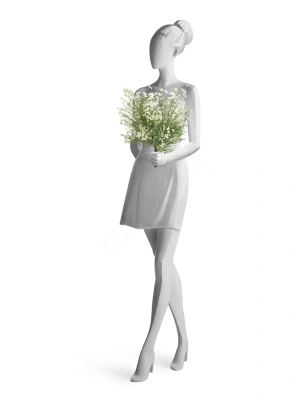 Искусственный цветущий полевой куст TREEZ Collection белый 35h