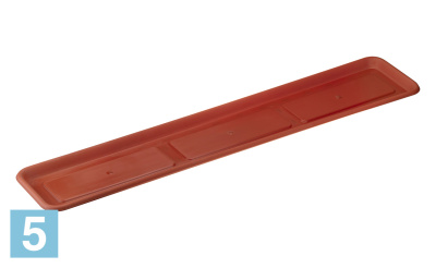 Балконный ящик IDEA АЛИЦИЯ с поддоном, терракот 80-l, 18,5-w, 15,5-h