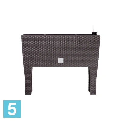 Прямоугольное кашпо Prosperplast RATO CASE HIGH с автополивом, венге 60-l, 25-w, 46-h