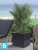 Кашпо Polycube, антрацит, квадратное l-50 w-50 h-50 см
