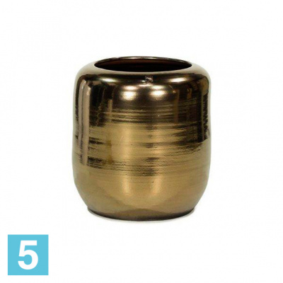 Напольное кашпо Fleur ami Glaze Vase Antique-gold 38-d, 36-h, золотое в Москве