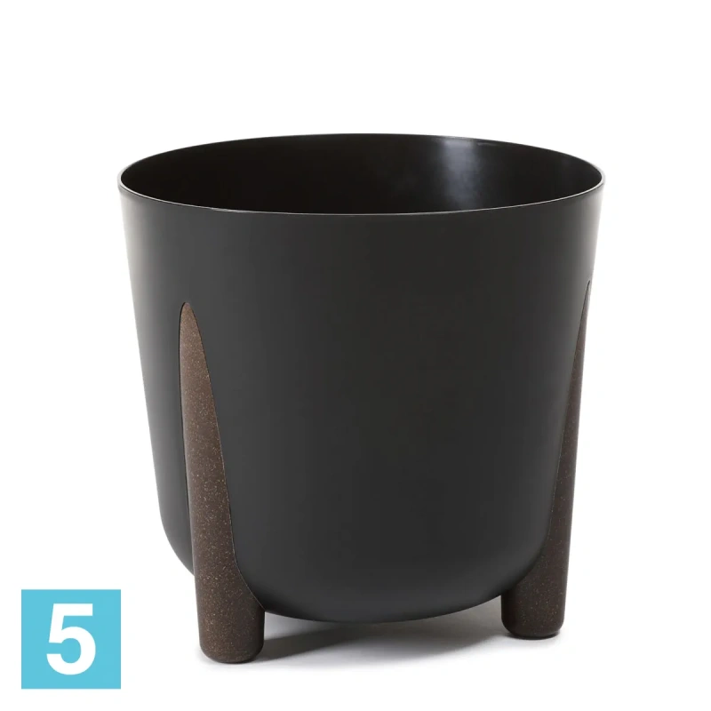 Кашпо Lamela Frida Eco Recycled, черное 21-d, 20-h