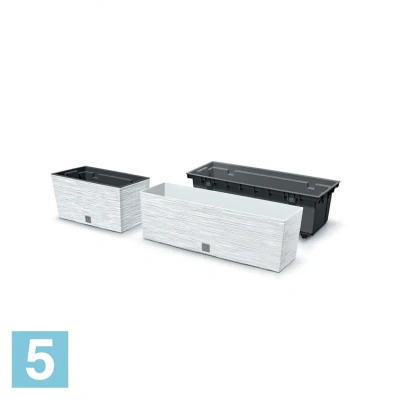 Кашпо Prosperplast FURU CASE, белое 58-l, 18-w, 19,5-h