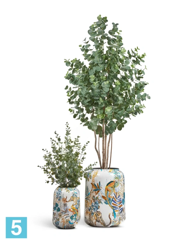 Кашпо TREEZ Effectory Savage Garden Design-ваза Wild, белое 26-d, 43-h