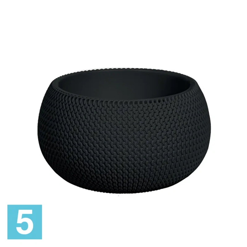 Напольное кашпо Prosperplast SPLOFY BOWL, антрацит 37-d, 21-h