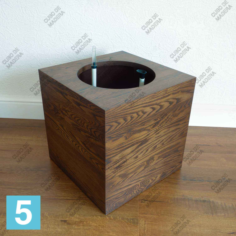 Кашпо КУБО ДЕ МАДЕРА - Креста 40-l, 40-w, 40-h, венге