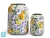 Кашпо TREEZ Effectory Savage Garden Design-ваза Capri, бело-сине-жёлтое 26-d, 43-h Кашпо TREEZ Effectory Savage Garden Design-ваза Capri, бело-сине-жёлтое 26-d, 43-h