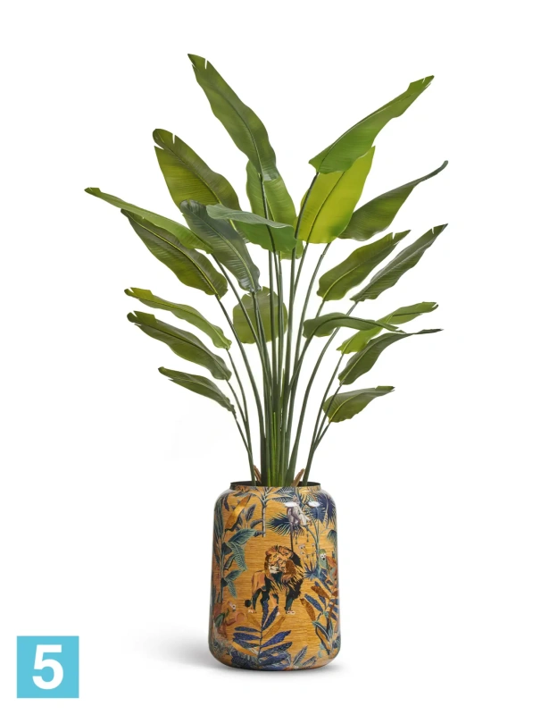 Кашпо TREEZ Effectory Savage Garden Design-ваза King, терракот и синий 43-d, 62-h