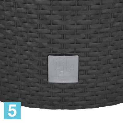 Напольное кашпо Prosperplast RATO ROUND, венге 40-d, 38-h