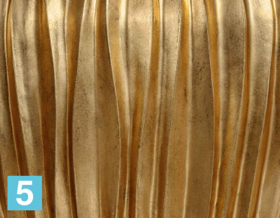 Кашпо TREEZ Effectory Metal Чаша Design Wave, сусальное золото 38-d, 32-h в #REGION_NAME_DECLINE_PP#