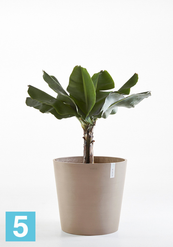 Напольное кашпо Ecopots Amsterdam, серо-коричневое 40-d, 35-h