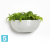 Подвесное кашпо Ecopots Sofia, светло-серое 43-l, 25-w, 18-h