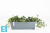 Прямоугольное кашпо Ecopots Bruges с креплением, серо-голубое 55-l, 20-w, 21-h