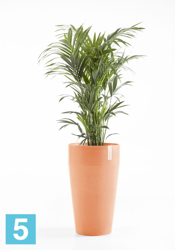 Высокое кашпо Ecopots Sankara-H, терракотовое 45-d, 75-h