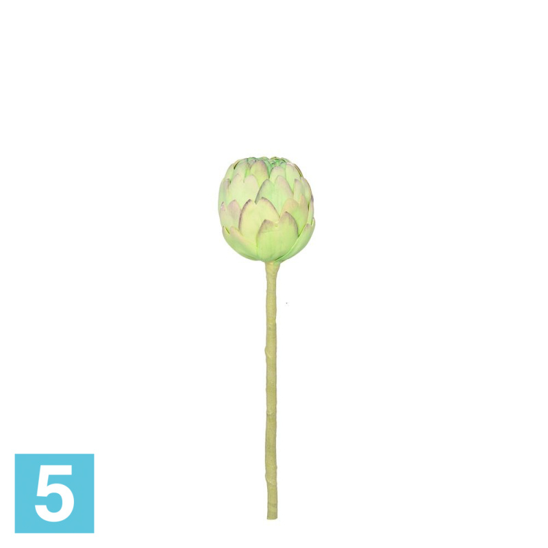 Артишок малый искусственный Alseed, d-7, h-30 см., ревелюр, розовый