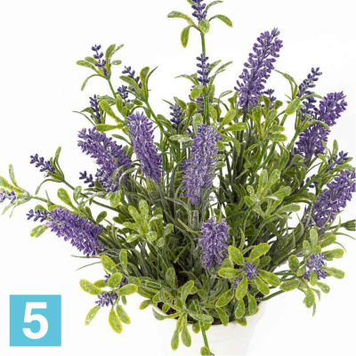 Лаванда в горшке искусственная Alseed, h-33 см., d-11 см.