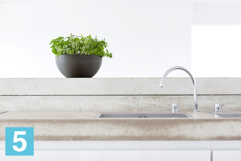 Настольное Кашпо Ecopots Brussels, антрацит 30-d, 14-h