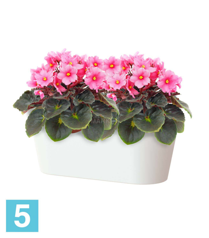 Настольное кашпо Artevasi Porto Plant Box, белое 30-l, 14-w, 13-h