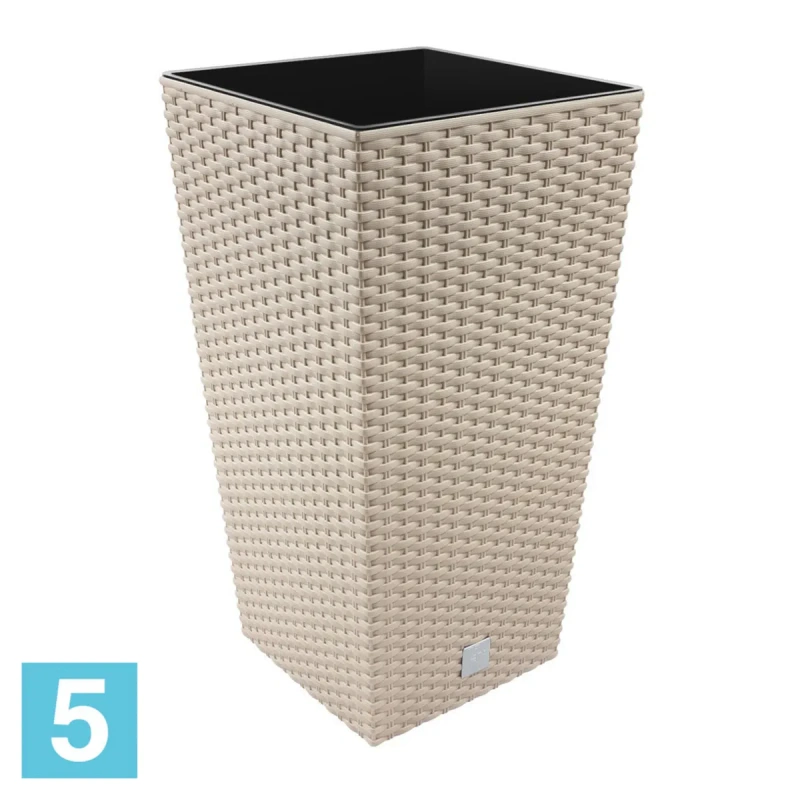 Кашпо с автополивом Prosperplast RATO SQUARE, мокко 40-l, 40-w, 75-h
