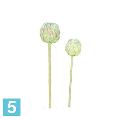Артишок большой искусственный Alseed, d-9, h-34 см., ревелюр, зеленый