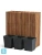 Кашпо TREEZ Effectory Timberline Высокий дивайдер, тёмное дерево 86-l, 33-w, 90-h