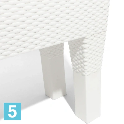 Прямоугольное кашпо Prosperplast RATO CASE HIGH с автополивом, белое 60-l, 25-w, 46-h