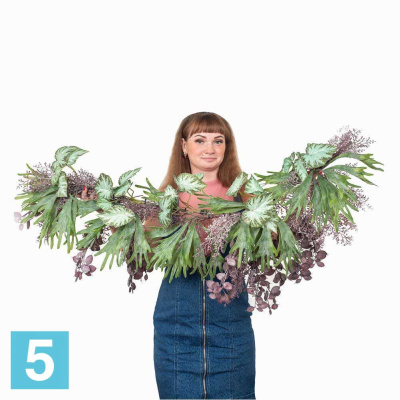 Лиана Бегония с оленьими рогами искусственная Alseed, l-100 см.