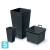 Кашпо Prosperplast FURU Square, антрацит 24-l, 24-w, 45-h