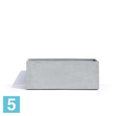 Прямоугольное кашпо Cosapots Athena, светло-серое 100-l, 40-w, 40-h