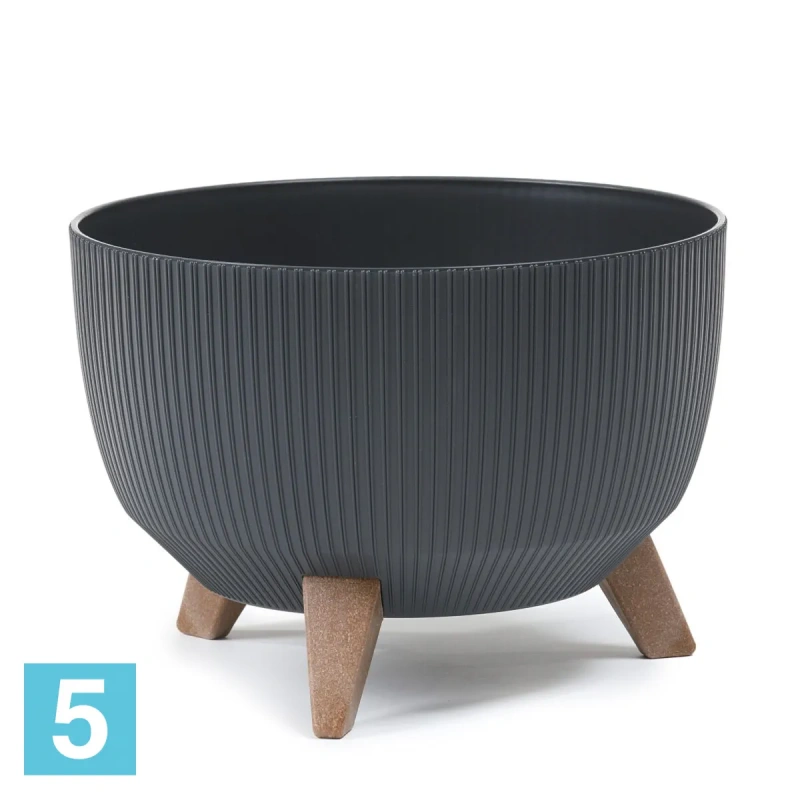 Кашпо Lamela Roma Recycled Jumper, антрацит 29-d, 18,3-h