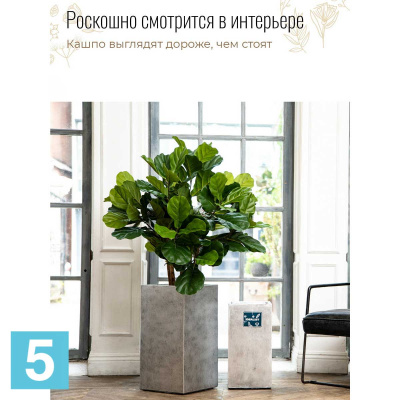 Кашпо IDEALIST LITE Крисмас, серебряное 29-l, 29-w, 55-h в #REGION_NAME_DECLINE_PP#