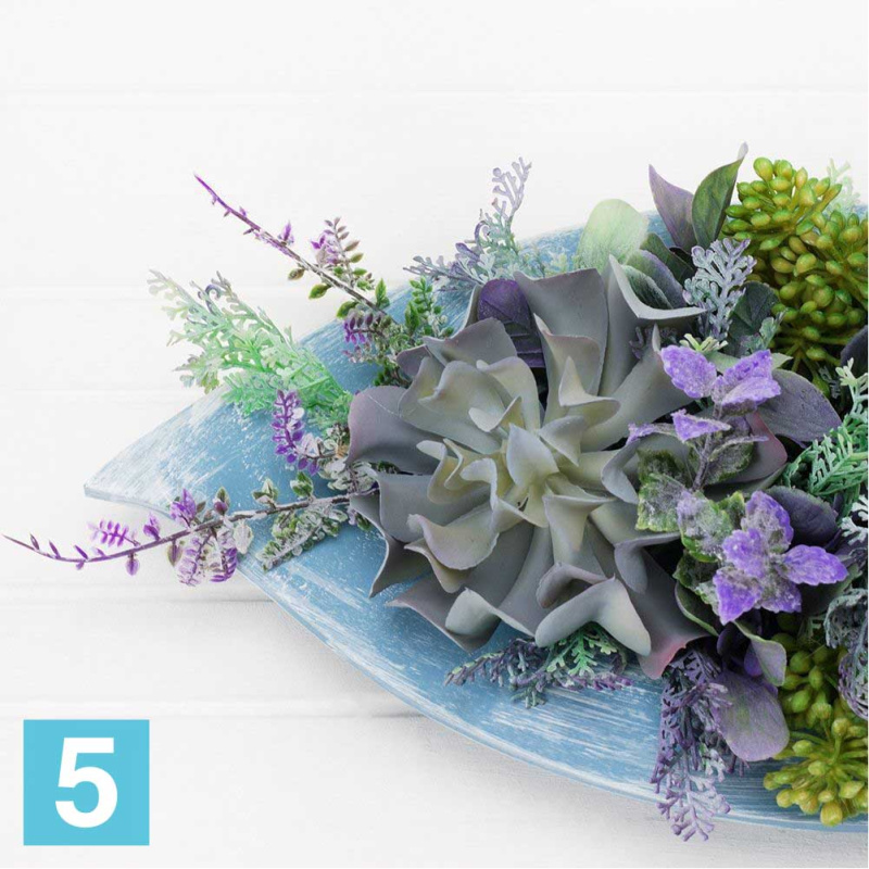 Суккуленты"Композиция" искусственные Alseed, фиоле, h-9 в декор лод