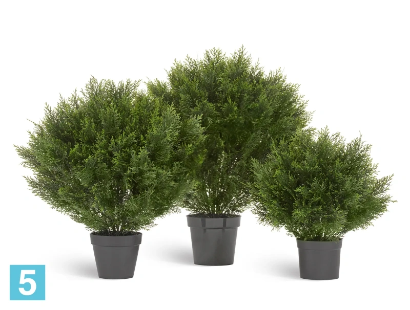 Туя искусственная TREEZ Collection Брабант пушистая шаровидная уличная 60h