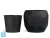 Кашпо TREEZ Effectory Anthra Design-многогранник, антрацит 37-d, 32-h