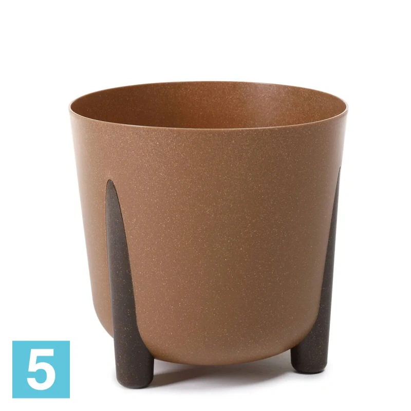 Кашпо Lamela Frida Eco Wood, натуральное дерево 34-d, 32-h