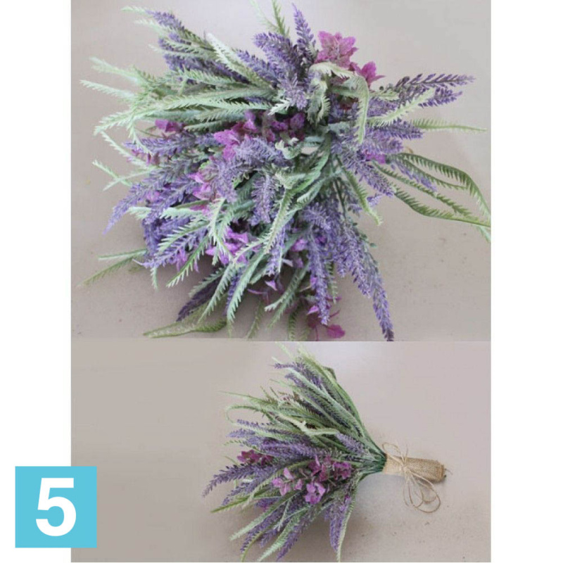 Букет "Лаванда" искусственный Alseed, h-40, d-35, фиолетовый