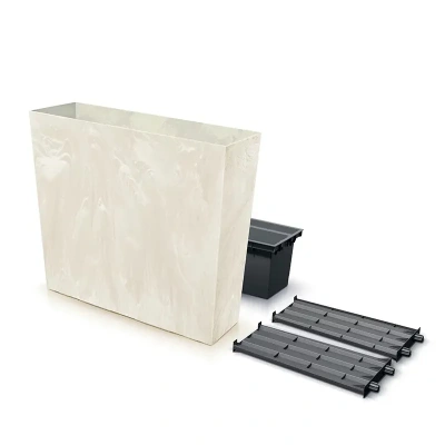 Кашпо Prosperplast URBI CASE BETON EFFECT, кремовое 77-l, 23,5-w, 68,6-h