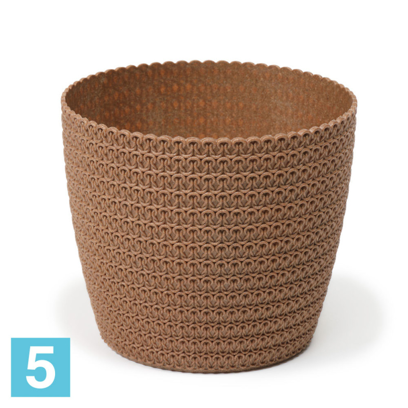 Кашпо Lamela Magnolia Eco Jersey, натуральное дерево 30-d, 26-h