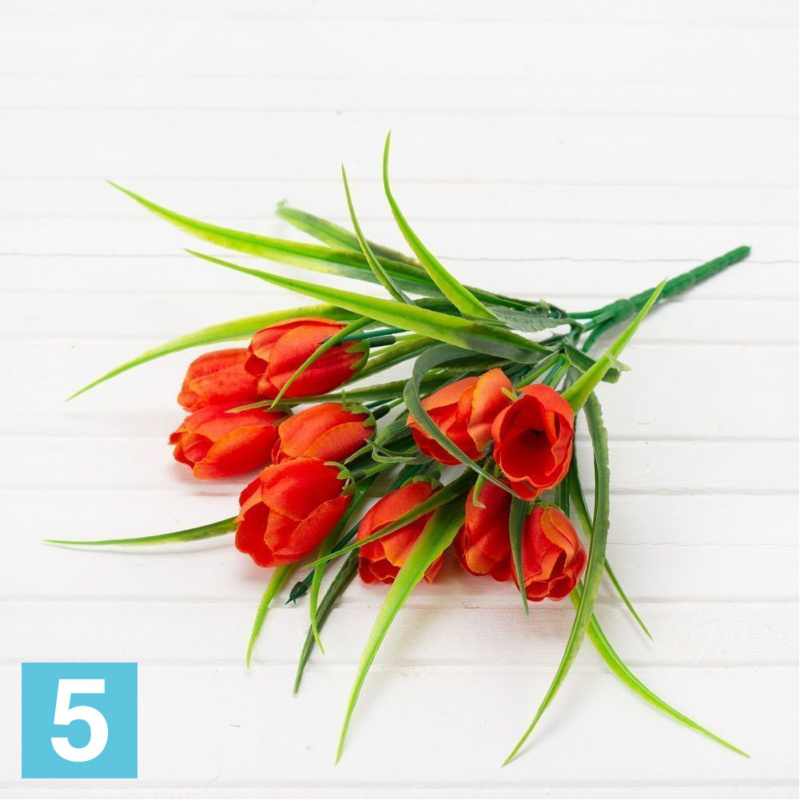 Букет тюльпанов искусственный искусственный Alseed, h-36 см., 5ч10г