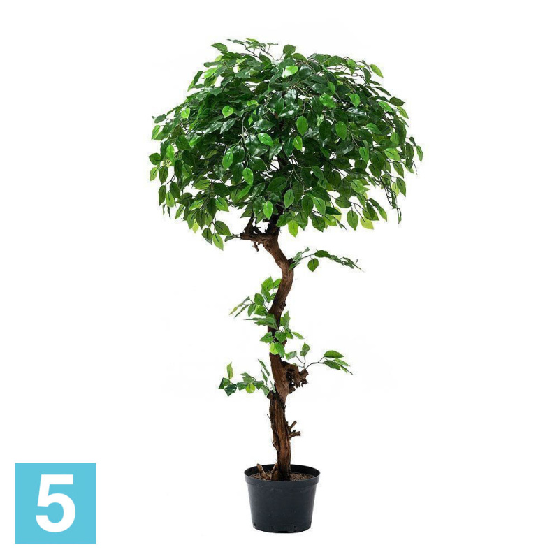 Фикус искусственный Alseed, h-160 см., латекс, с изгибающимся стволом