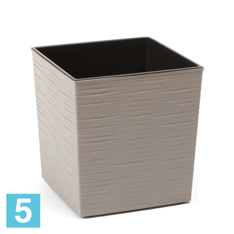 Кашпо Lamela Juka eco Dluto, серое 25-l, 25-w, 26-h