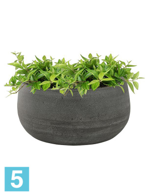 Кашпо Esra pot mystic, серое d-28 h-13 см