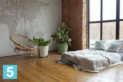 Кашпо Lamela Frida Eco Wood, серое 34-d, 32-h