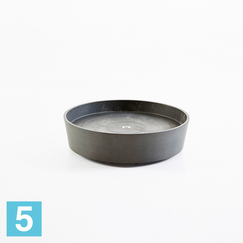 Поддон Ecopots с колёсиками Amsterdam, антрацит 41,6-d, 9-h