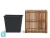 Кашпо TREEZ Effectory Timberline Куб, тёмное дерево 51-l, 50-w, 50-h Кашпо TREEZ Effectory Timberline Куб, тёмное дерево 51-l, 50-w, 50-h