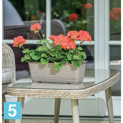Балконный ящик FORM-PLASTIC Sahara с поддоном, антрацит 49-l, 17-w, 14,5-h