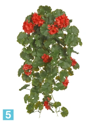 Искусственная Герань ампельная красная (UV-фильтр) TREEZ Collection 58h