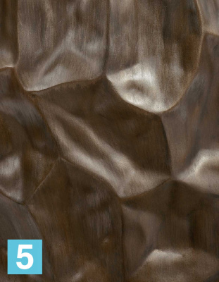 Кашпо TREEZ Effectory Metal Высокий округлый конус Design Сrumple, чернёная бронза 42-d, 90-h в #REGION_NAME_DECLINE_PP#