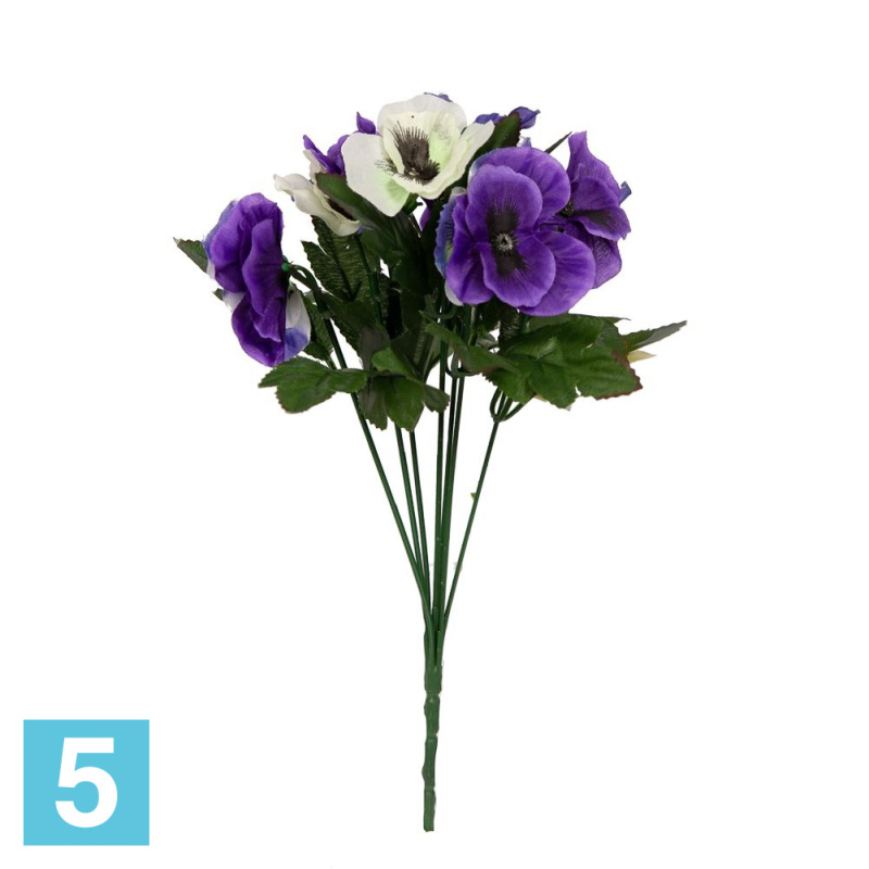 Букет анютины глазки искусственный Alseed, h-31 см.