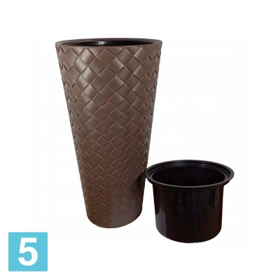 Кашпо FORM-PLASTIC Makata Slim, бетон 40-d, 79,5-h